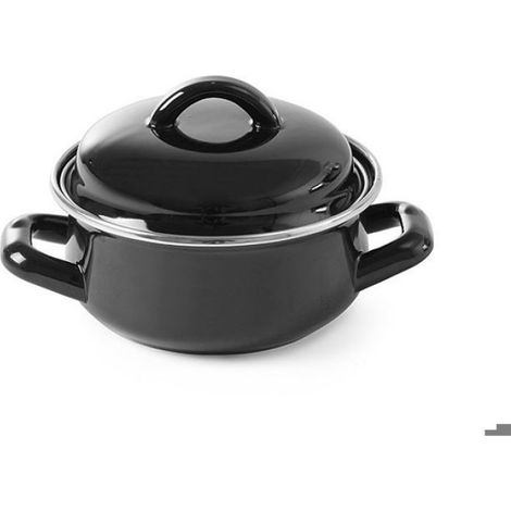 Marmite à soupe ou à sauce - avec couvercle - Hendi - Noir - l135- L1- P170- h110- Inox (1/3)