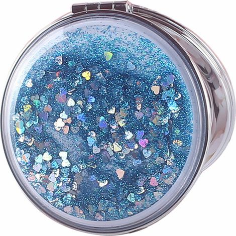 Miroir Pocket Mini Maquillage de sable rapide Miroir Portable Miroir double élégant (1/5)