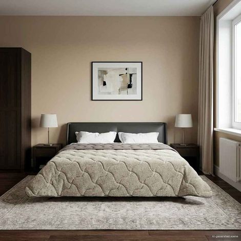 vidaXL Edredón de Invierno 200 x 220 cm Invierno Gris claro (1/5)