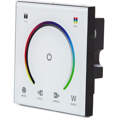 Controlador Empotrable Táctil Tira LED RGBw 12-24VDC ► 192/384W (1/3)