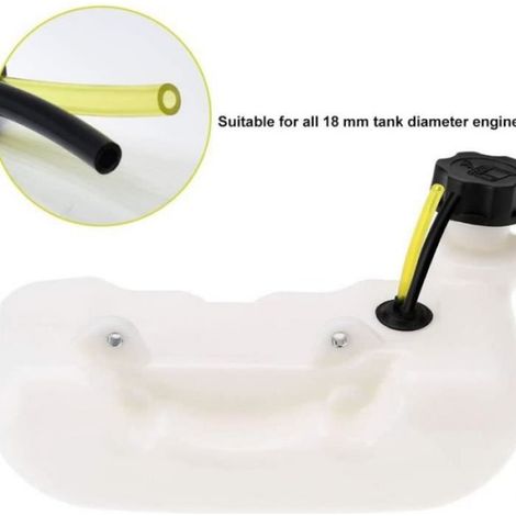 Tuyau Essence - ABS Caoutchouc - Compatible Debroussailleuse - Diamètre Intérieur 3 5 Mm - Longueur 28 Cm Et 15 Cm - Lot De 7 Pièces (1/4)
