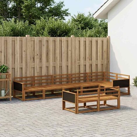 vidaXL Set di divani da esterno 8 pcs Naturale