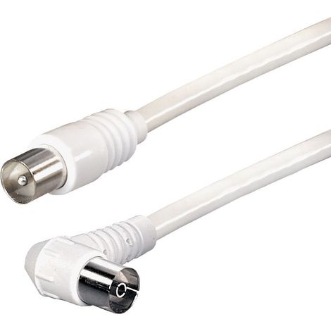 Transmedia - Cable de antena (conector macho de 9,5 mm a conector hembra en ángulo de 9,5 mm) 1 Verbindungskabel (1/2)