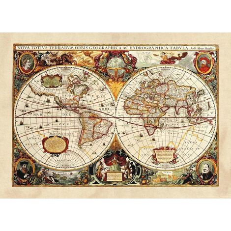 Old world map, photo murale intissée, 155x110 cm, 1 part (1/3)