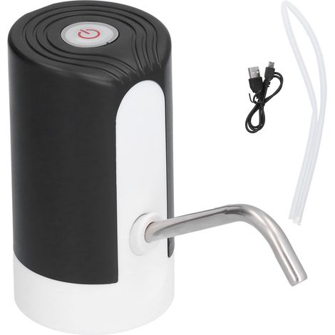 Pompe à eau USB rechargeable pour bouteille, distributeur intelligent pour maison, bureau et camping, noir (1/5)