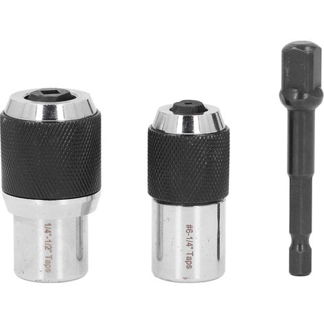 Jeu de douilles de robinet 3 pièces, douilles de robinet avec adaptateur de douille 3/8, outil d'extraction de robinet réglable, pour robinets, alésoirs, extracteurs de vis (1/5)