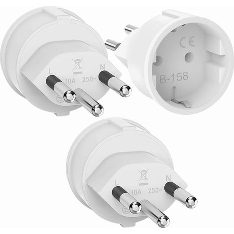 Adaptateur Voyage France vers – 3 exemplaires Adaptateur Prise Suisse Adaptateur France Suisse 2 (1/5)