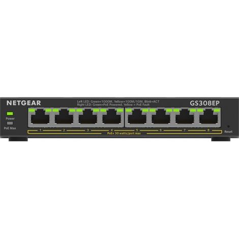 Netgear Switch 8PT PLUS SWCH mit POE+ GS308EP-100PES (1/5)