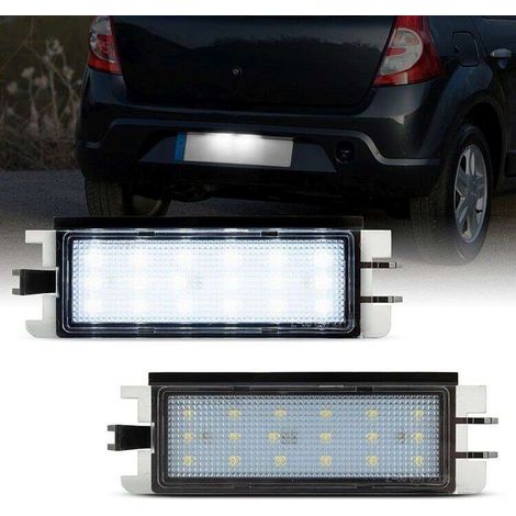 KIT LUCI TARGA A LED COMPATIBILE CON RENAULT Clio II Campus Fase IV + V 2006-2012, VETRO TRASPARENTE (1/5)