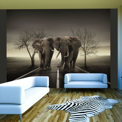 Papier Peint "Ville D'éléphants" 154 x 200 cm (1/2)