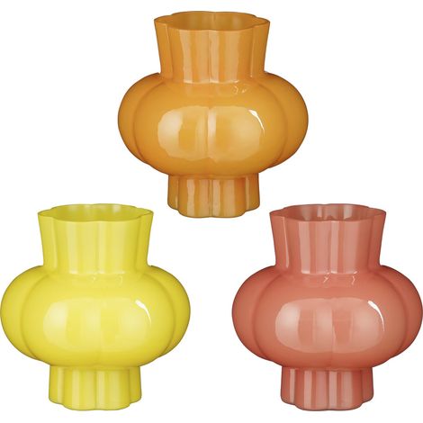 Mica Decorations Vase Glas Ø 16 x 16 cm - 3 fach sortiert Vase