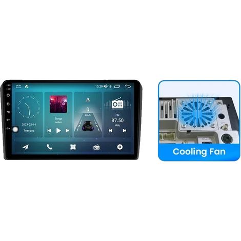 Carplay, Écran Tactile, Support Multimédia, compatible avec Audi A3 8P 2 2003-2013, WiFi 4G, V1(4G 32G)Cam OBD (1/2)