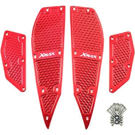 For Yamaha XMAX250 XMAX 300 Tuning Parts CNC Aluminum Alloy Foot Pads Foot Pedals( Red set) (1/5)