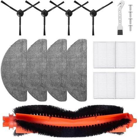 Pièces de rechange pour aspirateur robot Honiture V8 Pro et Lubluelu L20 : brosse latérale principale, filtre HEPA et lingette de nettoyage. (1/5)