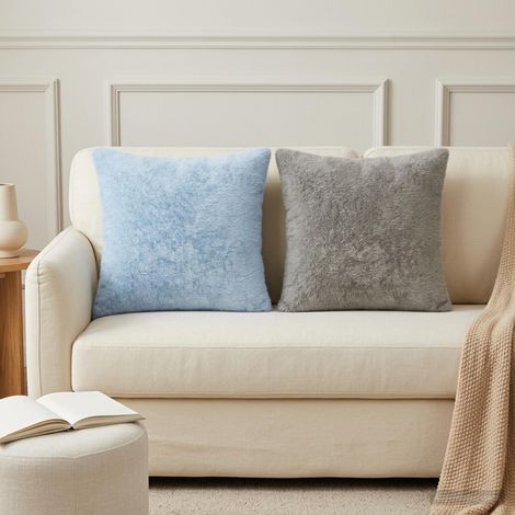 Housse de coussin 2 pc HEERLEN Gris clair 35 x 35 cm (1/5)