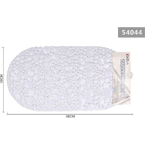 Kaela - Tappeto Tappetino Doccia Vasca Antiscivolo Per Bagno Arredo Bianco 38x68cm 54044 -