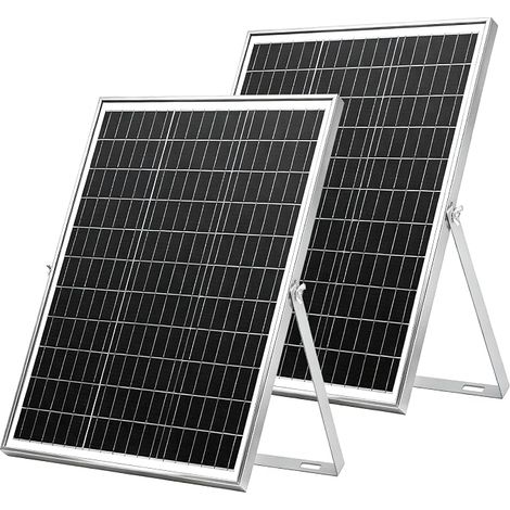 SHUNLEE 60W Solarpanel (2 x 30W), Solarpanel für Deckenventilatoren mit Beleuchtung im Außenbereich (1/5)