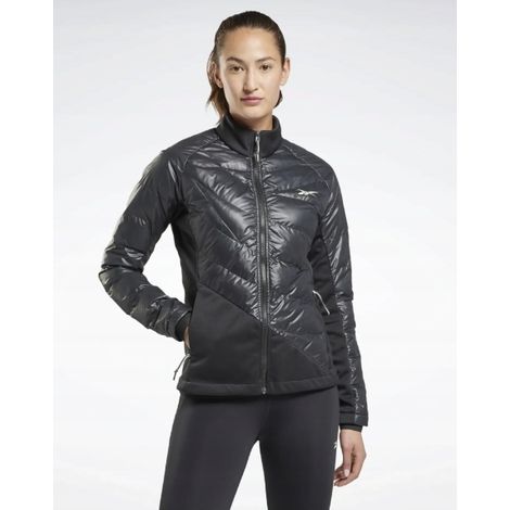Chaqueta negra de mujer Reebok CON cremallera CON logo XL 0A6B1 FONDOS (1/4)