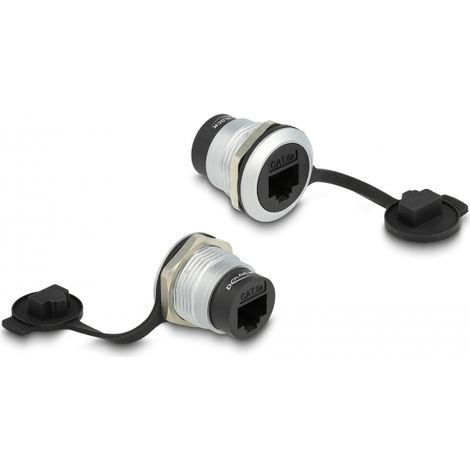 Delock Conector RJ45 Cat.6A integrado con tapa protectora contra el polvo