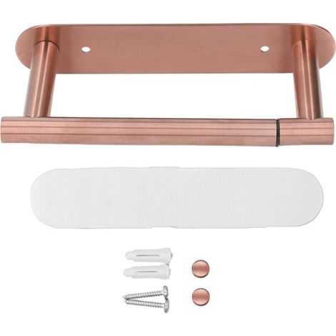 Multifunktionaler Toilettenpapierhalter – Hergestellt aus rostfreiem Edelstahl 304 – Wandmontage für Küche und Bad (Roségold) (1/5)