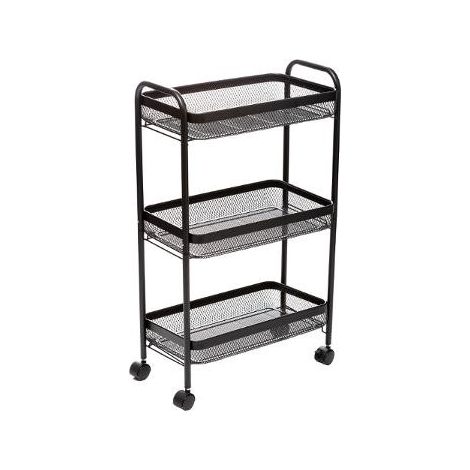 Carrello rotondo mayaj su rotelle, 4 livelli, nero  - 5five (1/5)