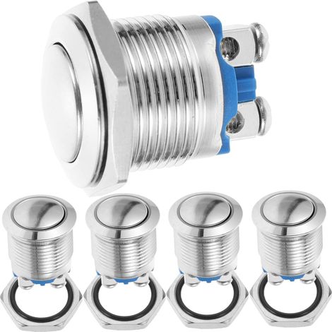 5 boutons-poussoirs - inox étanche - pour industriel/machine (1/5)