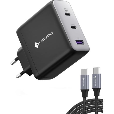 Chargeur MacBook Pro, 120W Chargeur USB C Compatible pour MacBook 16/15/ 14/13 Pouces, MacBook Air 2020/2019/ 2018, iPad Pro, HP, GaN Chargeur Rapide USB C avec 1 Câbles (1/5)