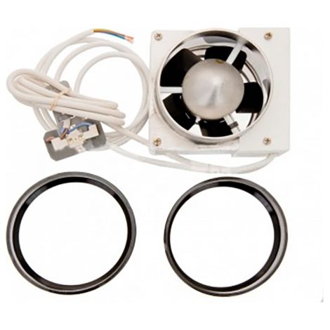 Kit Extractor Tiro Forzado Hogartec Ø125mm 230V 20W 2.75m³/min Evacuación de Gases Segura para Calderas y Calentadores