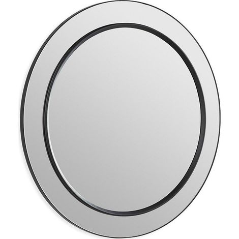 Miroir rond noir au design graphique - noir et miroir (1/5)