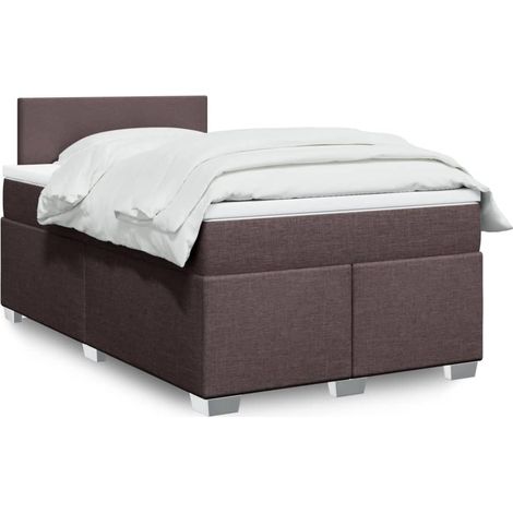Boxspringbett mit Matratze Dunkelbraun 120x200 cm Stoff (1/5)