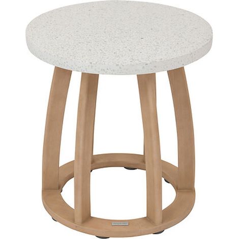 Table basse de jardin ronde Lemindo 100cm en eucalyptus - Hespéride (1/5)