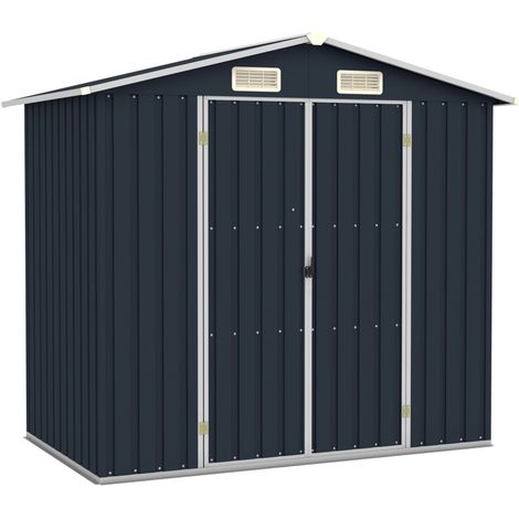 Abri de jardin Stockage extérieur Anthracite 205x129x183 cm Acier galvanisé 13681 (1/5)