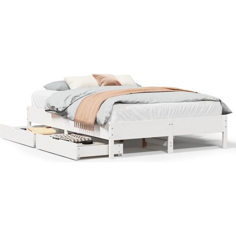Maison Exclusive - Letto senza Materasso Bianco 160x200 cm Legno Massello di Pino