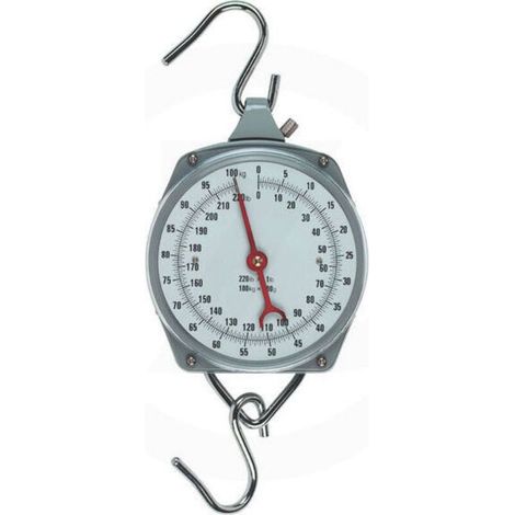 Peson mécanique 100 kg – Dynamomètre robuste pour contrôle alimentaire – Graduation 500 g – Dimensions 22x21.5 cm (1/4)