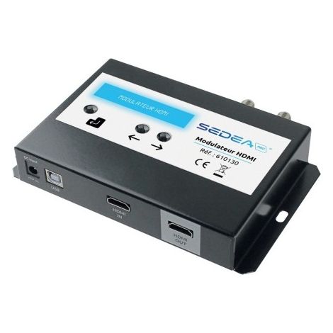 Modulateur DVB-T COFDM Terrestre Entrée / Sortie RF avec connecteur F HDMI 610130 – Transmission du signal HDMI sur réseau coaxial (1/3)