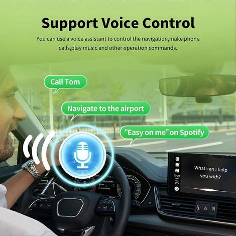 2-in-1 Wireless CarPlay- und Android Auto-Adapter, Bluetooth-WLAN-Verbindungsbox für das Auto, fahrzeugkompatibel, Multimedia-Umrüstsatz (1/5)