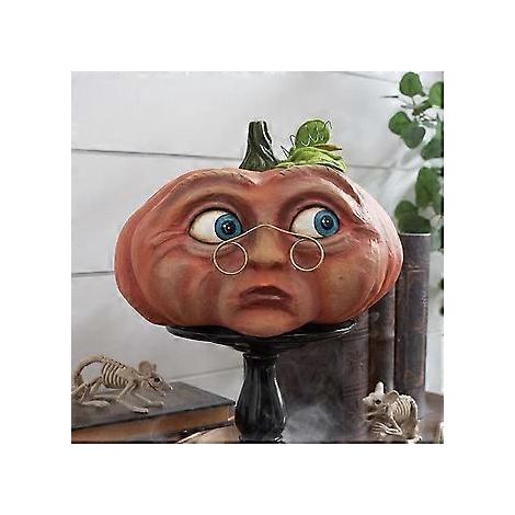 SZTXJ 1 pièce Décoration familiale citrouille d'Halloween Six combinaisons Citrouille Freak Figurines Edgar Décoration de bar avec lanterne Grande maison hantée Récolte d'automne Merci (1/4)