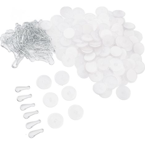 Lot de 100 crochets de plafond autocollants transparents sans perçage, avec 100 anneaux de fixation. (1/5)