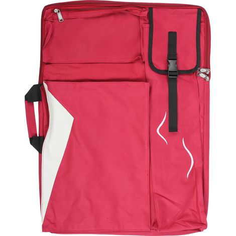 Sac à dos artistique multifonction étanche en toile rouge, pour dessin, peinture et croquis, avec planche à dessin 4k. (1/5)