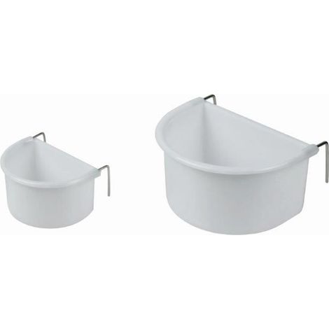 Nobby Futtertrog Kunststoff mit Drahthaken 11 cm - 225 ml weiß