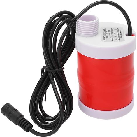 Pompe submersible avec refoulement de 6 m, moteur CC sans balais 12 V 20 W, débit de 700 l/h, faible niveau sonore, pour usage domestique (1/5)