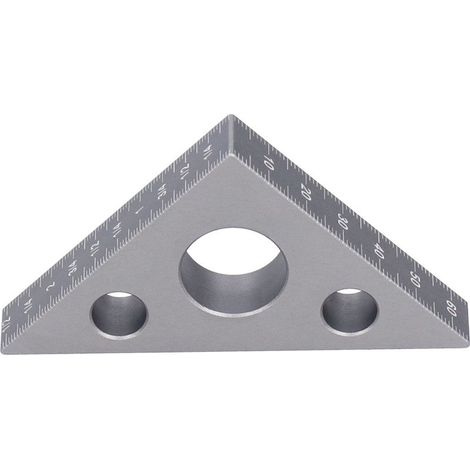 Rule triangular made of aluminum alloy thick, tool of measured of the height and of the angle of the travail of the wood (1/5)