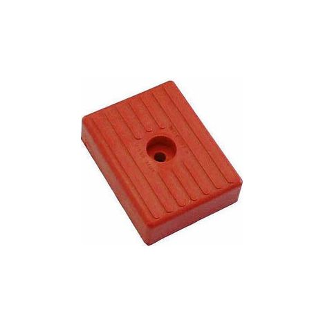 Maxter – Patin pour meuble 130x100mm rouge – Alésage Ø 11mm – Poids 150g – Pour sols durs et sensibles