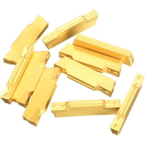 Plaquettes en carbure de tungstène pour tour Mgehr/Mgivr, outil de rainurage, lot de 10 (1/4)