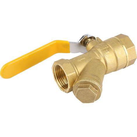 Y-förmiger Messing-Filterkugelhahn, 3/4"-BSPP-Innengewinde, für Wasser und Erdgas
