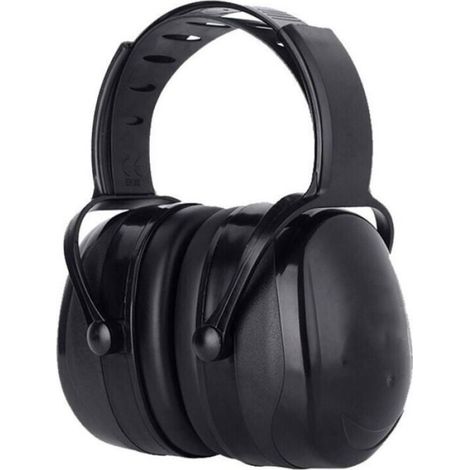 Casque Anti Bruit - Atténuation SNR 38 dB - Réglable Pour Environnement Bruyant - Adulte - Noir - 1 Pièce (1/5)