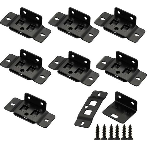 Set mit 10 Schnellmontage-Möbelverbindern, rechtwinkligen Eckverbindern, Eckverbindern aus Edelstahl mit Schrauben (1/4)