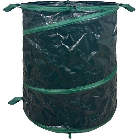 Sacco Giardino Pop-up da 170 Litri, Multiuso,Colore Verde, Autoportante,Stabile, Sacco Per Foglie Rifiuti,Pieghevole (1/5)