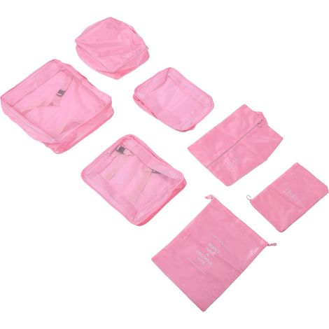 Travel Polyester Luggage Organizer Packing Cubes with Mesh and Shoe Bag for Suitcase, Closet (1/5)