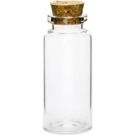 Bouteille En Verre - Bouchon En Liège - 7,5 Cm - Pour Décoration De Fête - Lot De 12